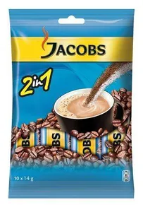 Instantkaffee, 10x14 g, JACOBS, "2 in 1"